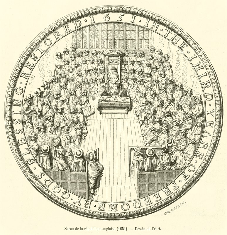 Siegel der englischen Republik, 1651 von French School