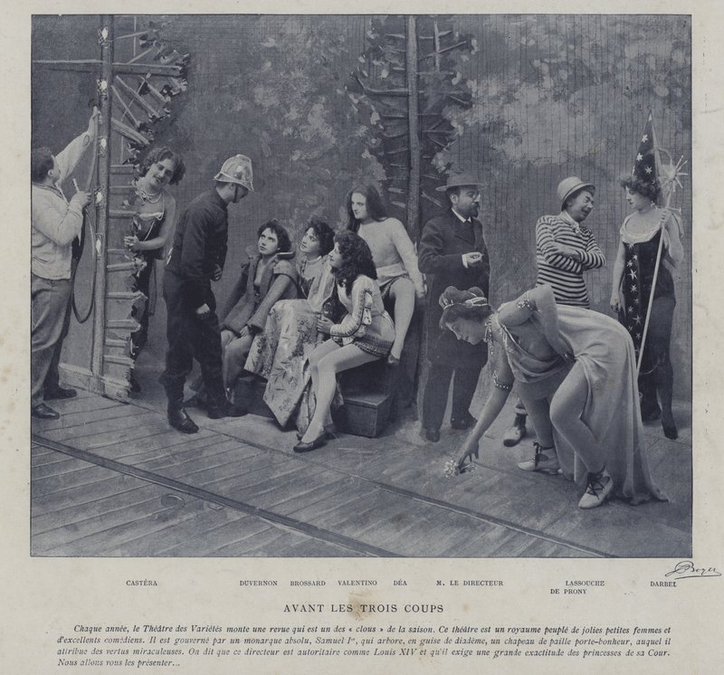 Schauspieler und Schauspielerinnen am Theatre des Varietes, Paris von French Photographer