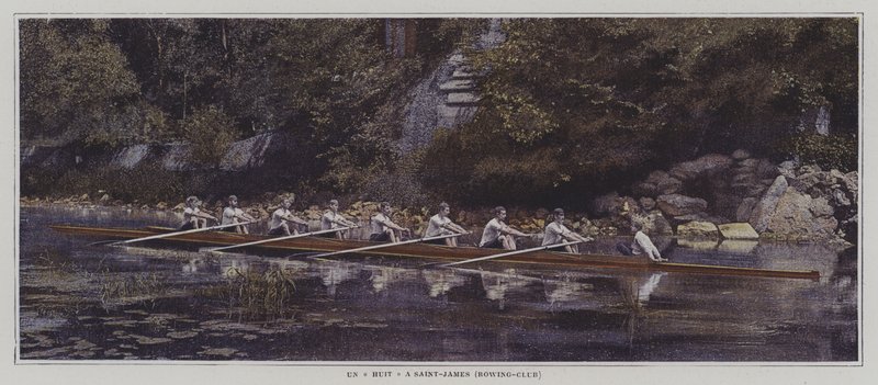 Ein Achter beim Saint James Rowing Club, Frankreich von French Photographer