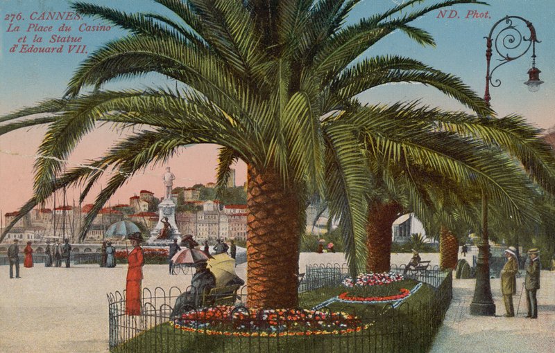 Cannes - Place du Casino und Statue von König Edward VII. von England von French Photographer