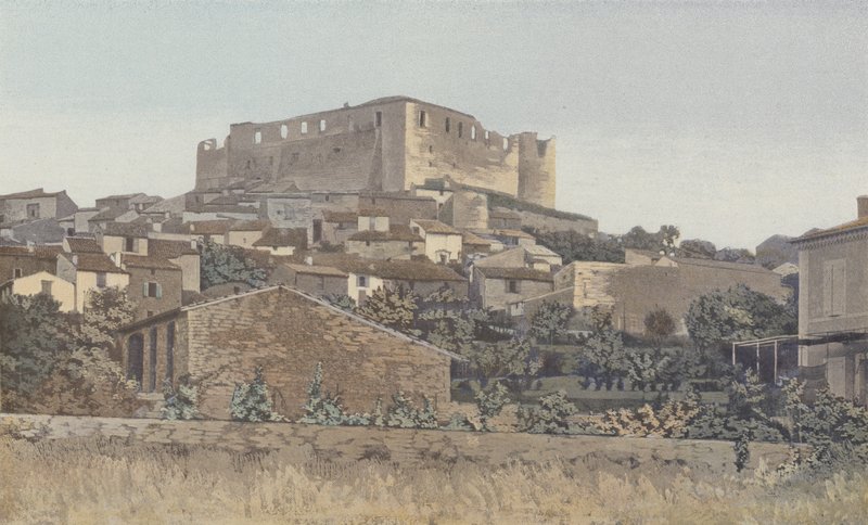 Greoulx, Ruinen der befestigten Templerburg, Südwestseite von French Photographer