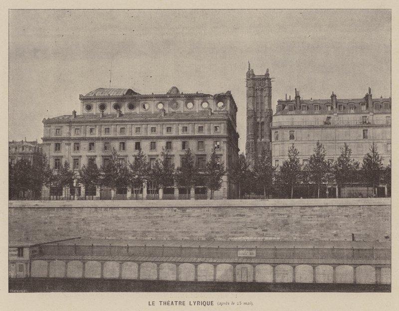 La Commune de Paris, Das Théâtre Lyrique, nach dem 25. Mai (s/w Foto) von French Photographer
