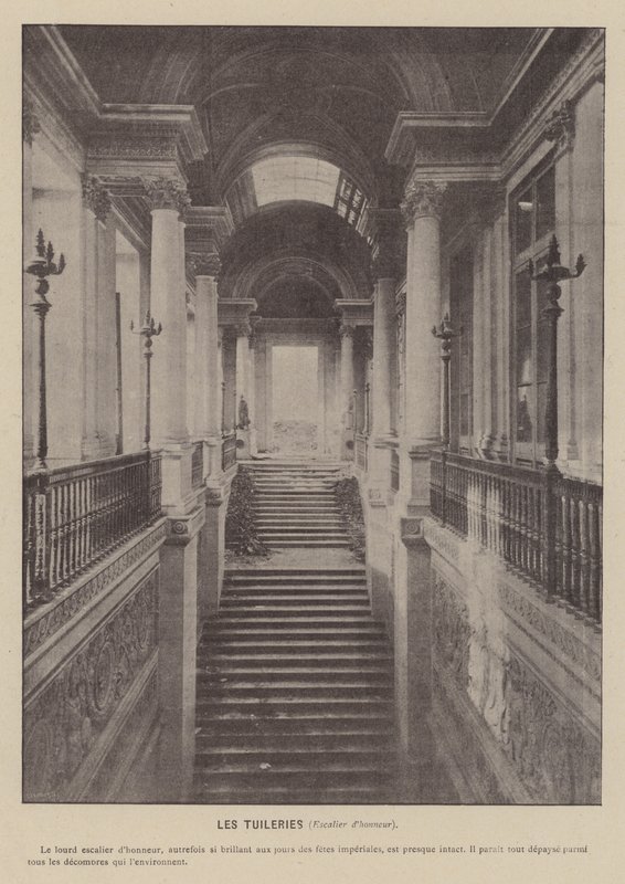 Die Kommune von Paris, Die Tuilerien, Ehrentreppe von French Photographer