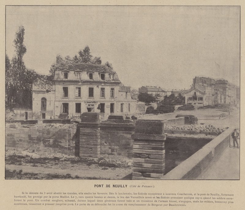 Die Kommune von Paris, Pont de Neuilly, Seite von Puteaux von French Photographer