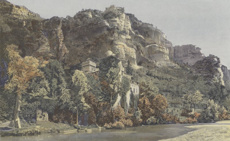 Laval-du-Tarn, Schloss La Caze am rechten Ufer des Tarn von French Photographer