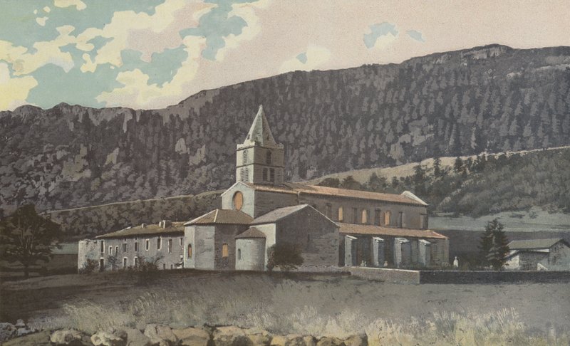 Leoncel, Blick auf die Abtei, Nordostseite von French Photographer