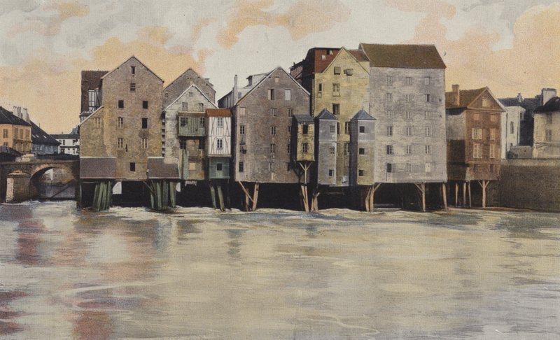 Meaux, Alte Mühlen an der Marne von French Photographer