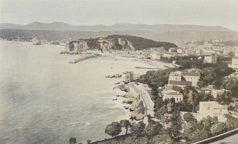 Nizza, Gesamtansicht von der Straße nach Villefranche von French Photographer