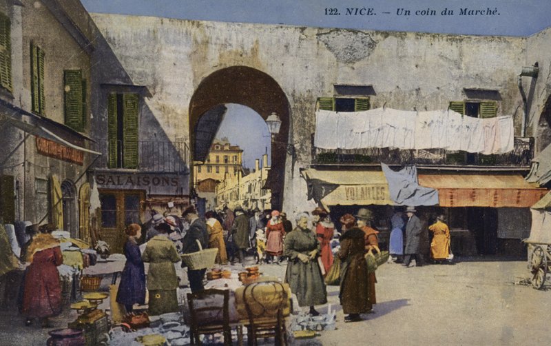Nizza, eine Ecke des Marktes von French Photographer
