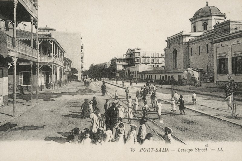 Port-Said, Ägypten: Lesseps-Straße von French Photographer