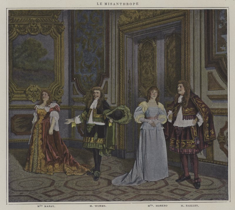 Szene aus einer Aufführung von Le Misanthrope, von Molière von French Photographer