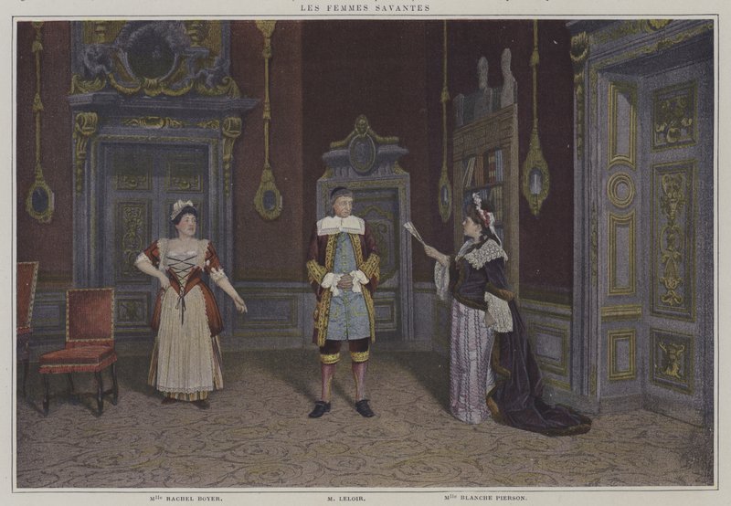 Szene aus einer Aufführung von Les Femmes Savantes, von Molière von French Photographer