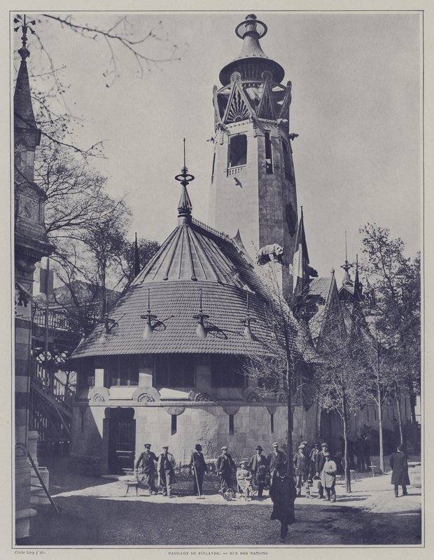 Der Pavillon von Finnland auf der Weltausstellung 1900, Paris von French Photographer