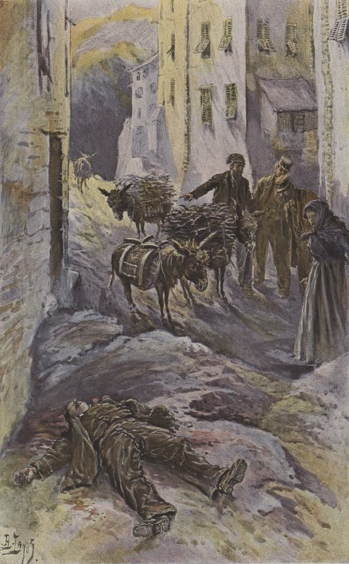 Ein Opfer korsischer Banditen von French School