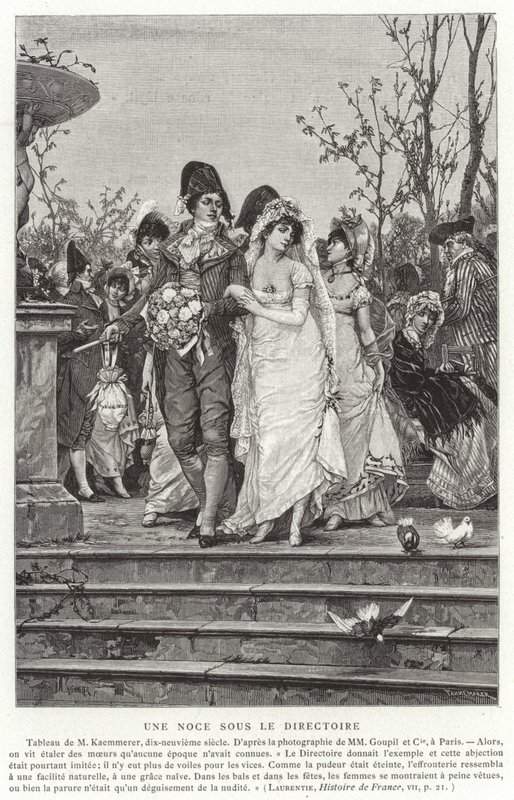 Eine Hochzeit unter dem Direktorium, Französische Revolution, 1795-1799 von French School