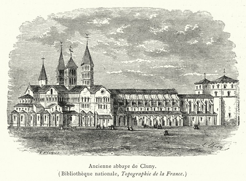 Ehemalige Abtei von Cluny von French School