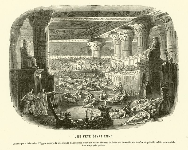 Antikes ägyptisches Fest während der Herrschaft von Kleopatra VII. von French School