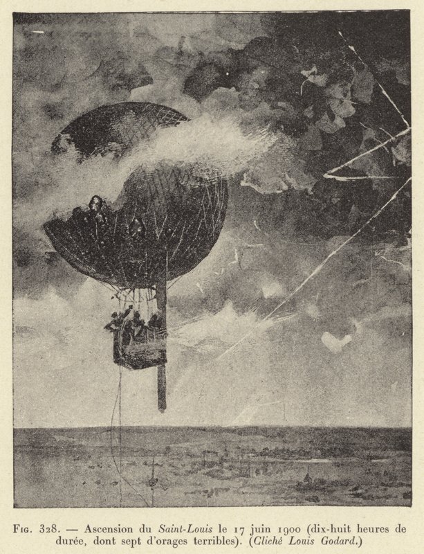 Aufstieg des Saint-Louis am 17. Juni 1900 (achtzehn Stunden Dauer, davon sieben in schrecklichen Stürmen) von French School