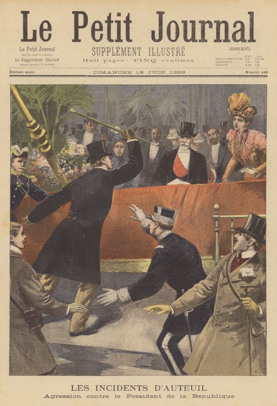 Angriff auf Präsident Loubet von Frankreich von French School