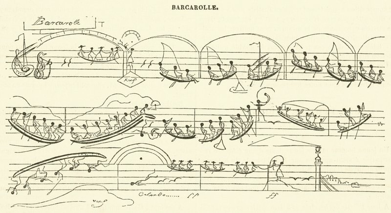 Barcarolle (Gravur) von French School