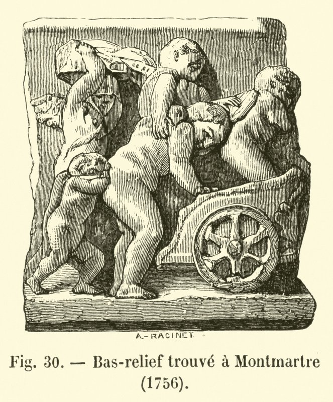 Relief gefunden in Montmartre, 1756 von French School
