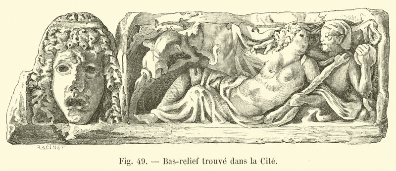 Relief gefunden in der Stadt von French School