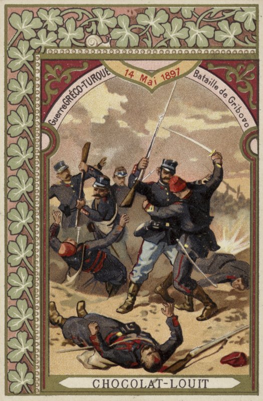 Schlacht von Gribovo, Griechisch-Türkischer Krieg, 14. Mai 1897 von French School
