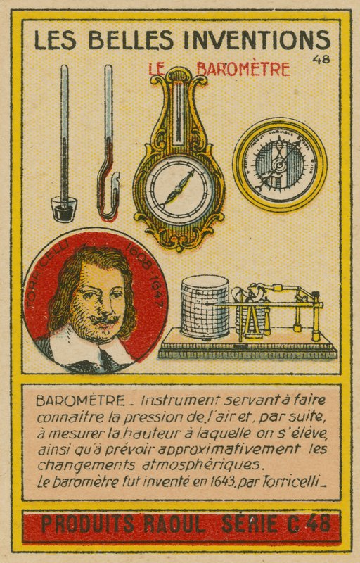 Karte der schönen Erfindungen, Barometer von French School