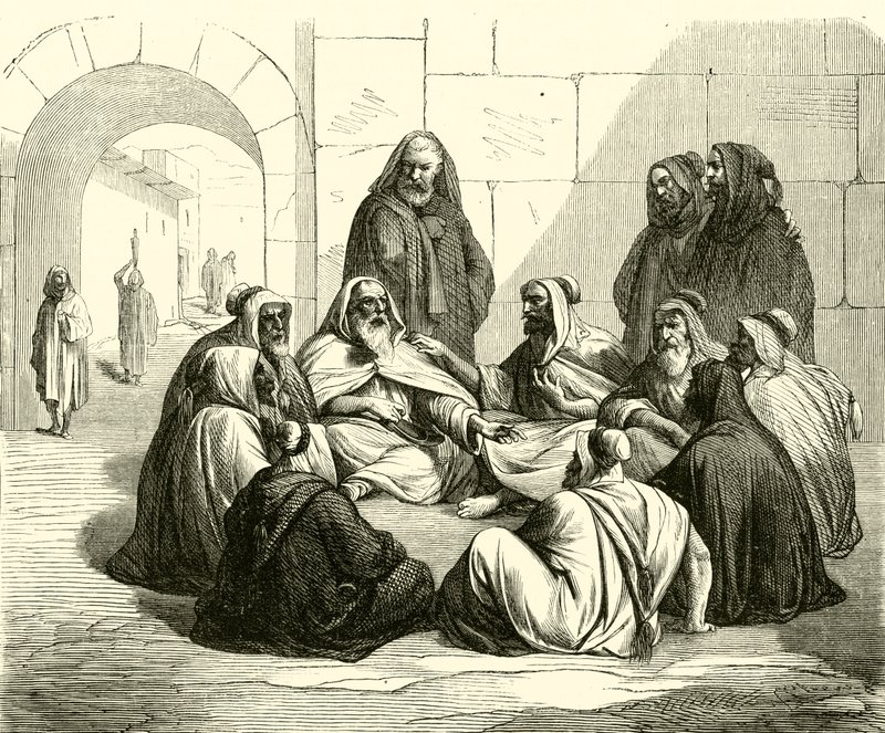 Boas kauft das Feld von Noemi (Gravur) von French School
