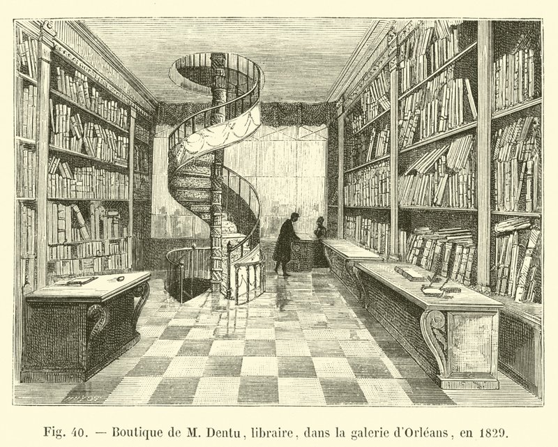Laden von M. Dentu, Buchhändler, in der Galerie d