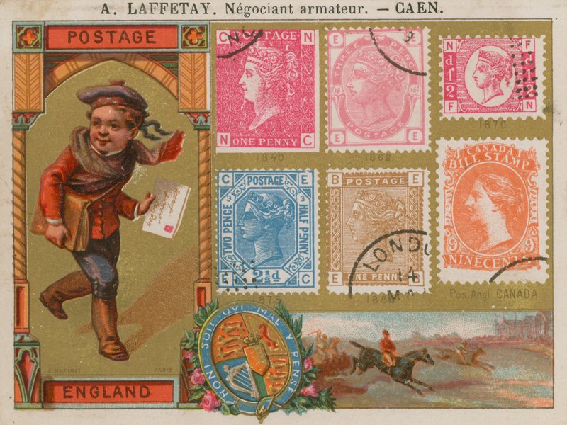 Britische und kanadische Briefmarken von French School