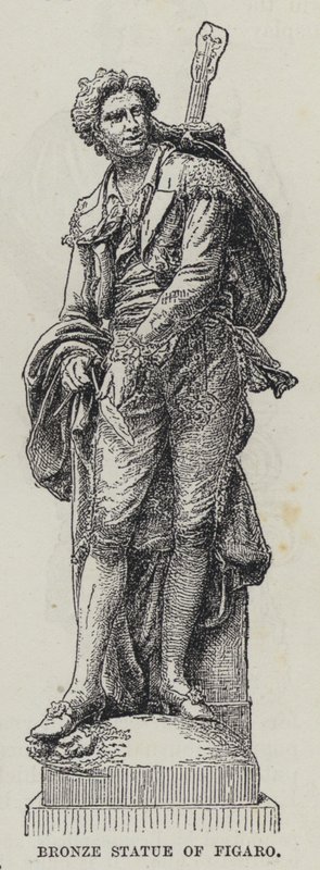 Bronzestatue von Figaro von French School