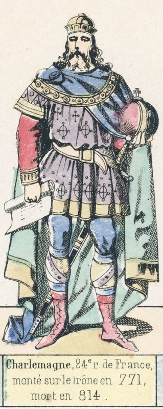 Karl der Große, 24. König von Frankreich, bestieg den Thron 771, gestorben 814 von French School