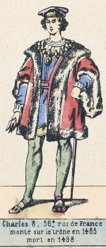 Karl VIII, 56. König von Frankreich, bestieg den Thron 1483, starb 1498 von French School