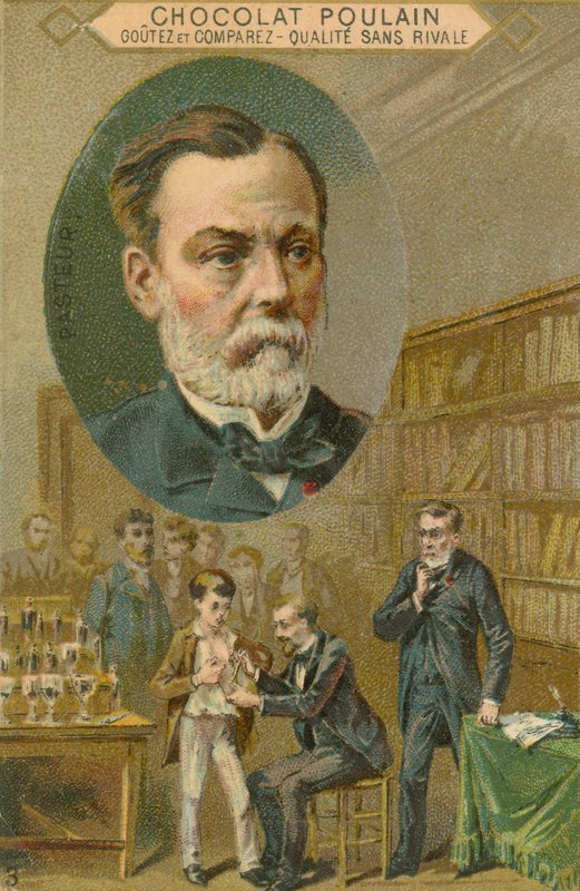 Chocolat Poulain Handelskarte, Louis Pasteur von French School