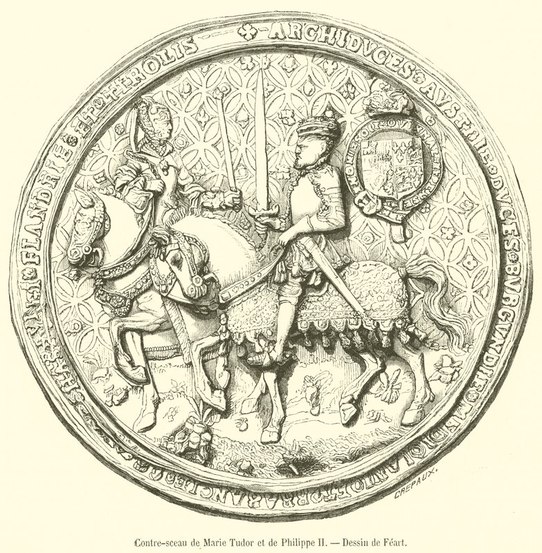Gegensiegel von Maria Tudor und Philipp II. von French School