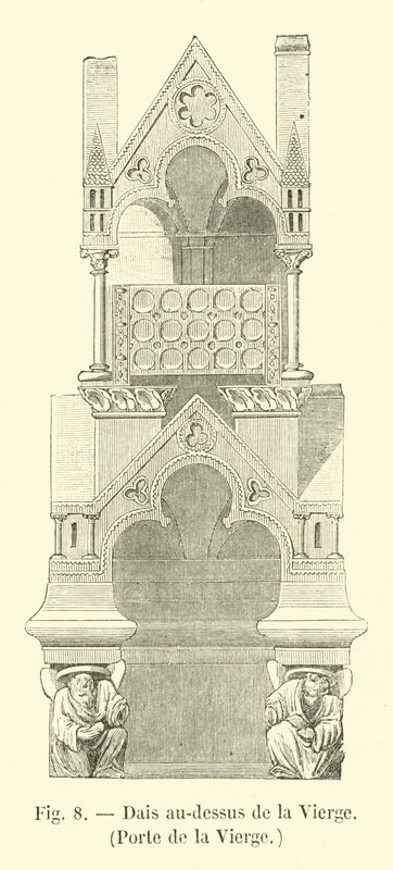 Baldachin über der Jungfrau, Porte de la Vierge von French School