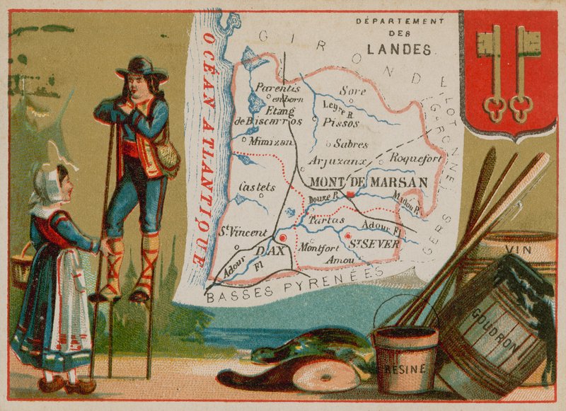 Departement Landes in Südfrankreich von French School
