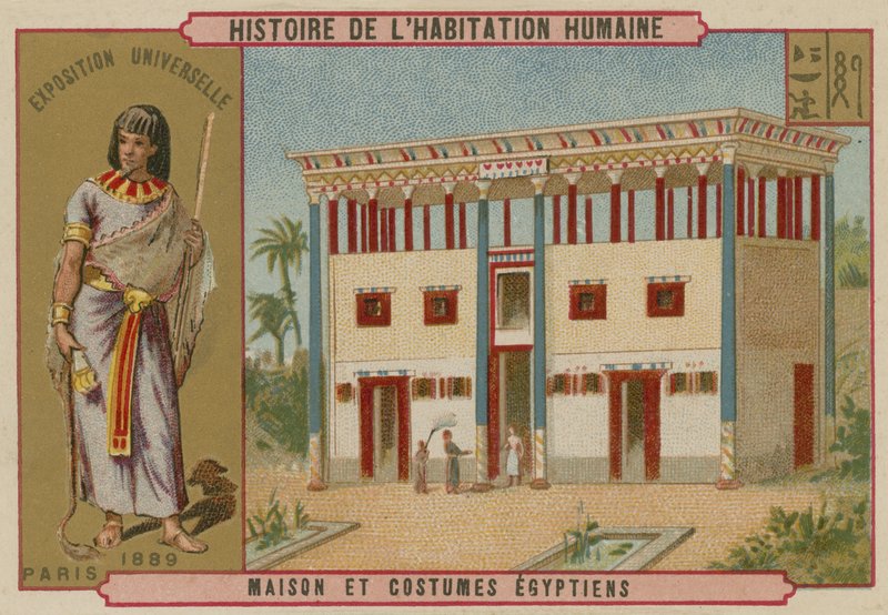 Ägyptisches Haus und Trachten von French School