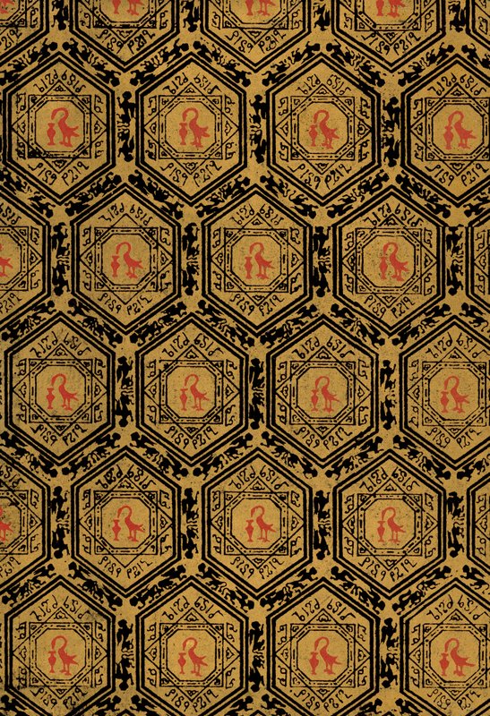 Vorsatzpapier für Vie des Saints (Farblithographie) von French School
