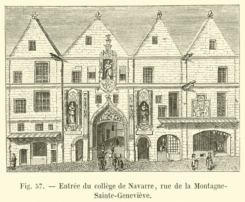 Eingang des Kollegs von Navarre, Rue de la Montagne-Sainte-Genevieve von French School
