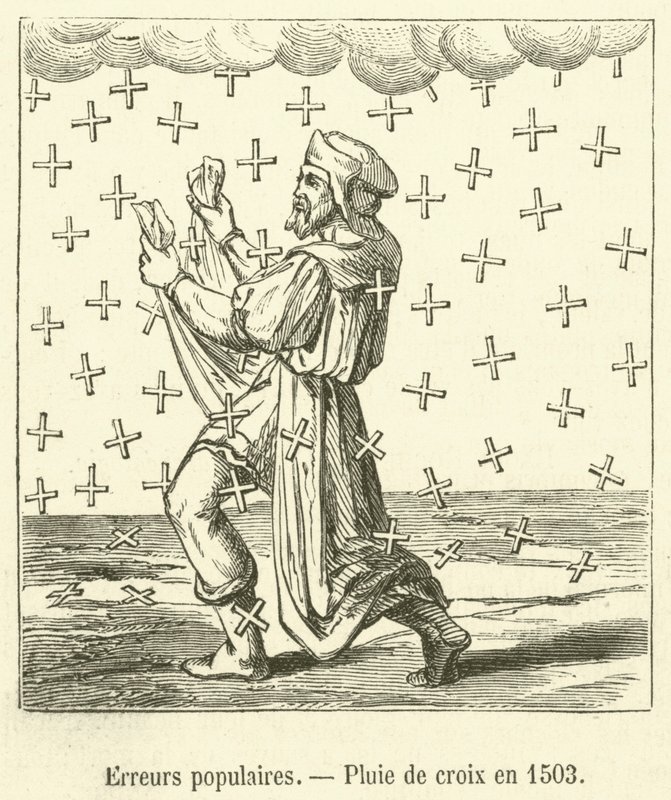 Erreurs populaires, Pluie de croix en 1503 von French School