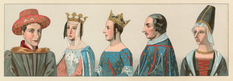 Europäische Mittelalterliche Kostüme von French School