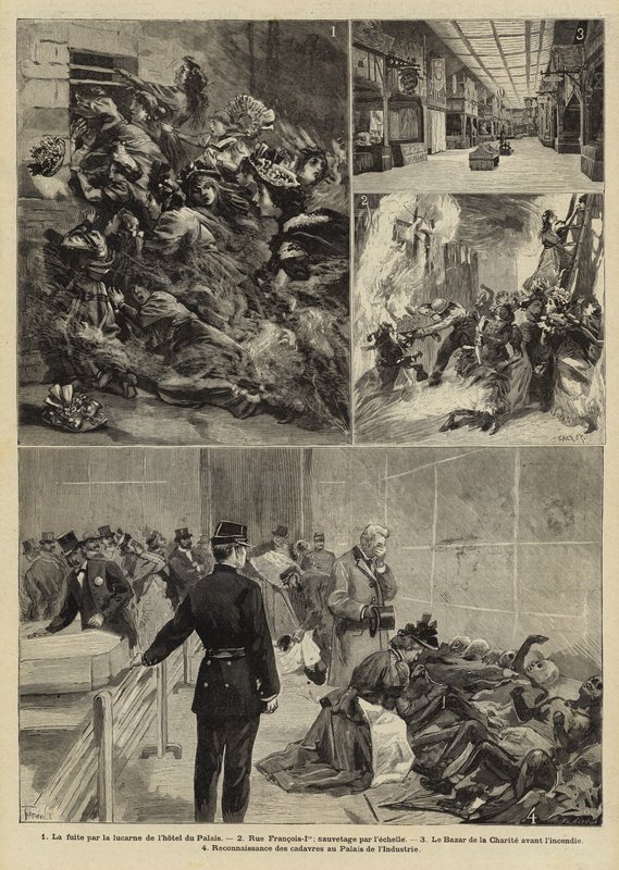Brand im Bazar de la Charité, Paris, 1897 von French School