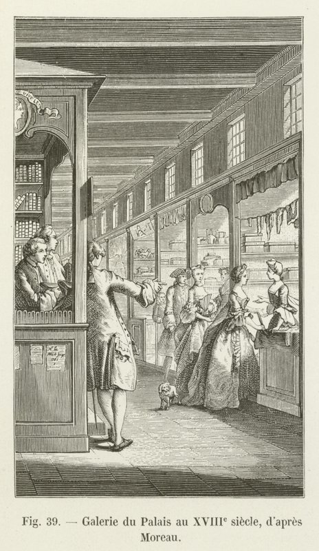 Galerie des Palastes im 18. Jahrhundert, nach Moreau von French School