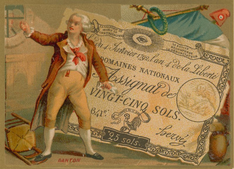 Georges Danton, französischer Revolutionär und Politiker der Jakobinerpartei von French School