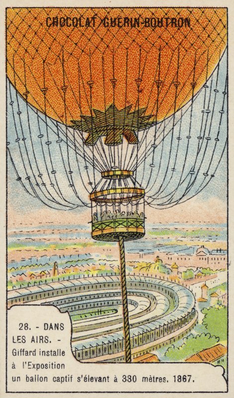 Giffards gefesselter Ballon auf der Internationalen Ausstellung, Paris, 1867 von French School