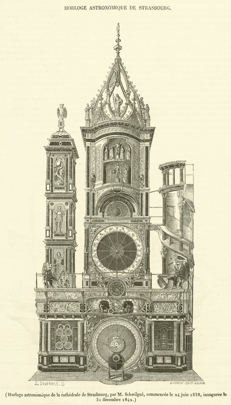 Astronomische Uhr der Kathedrale von Straßburg von French School