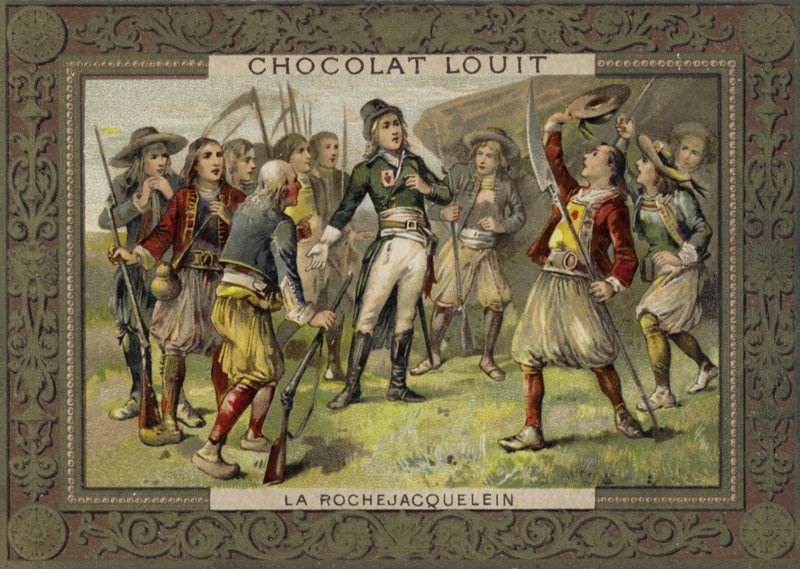 Henri de la Rochejacquelein spricht zu seinen Soldaten, Vendée-Aufstand, Französische Revolution von French School