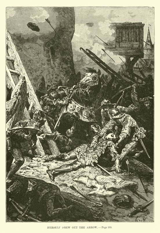 Sie zog den Pfeil selbst heraus von French School
